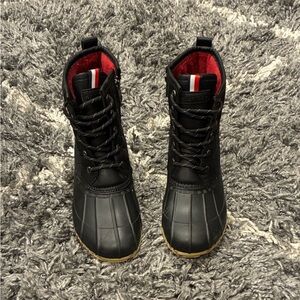 Tommy Hilfiger Black Winter Duck Boots